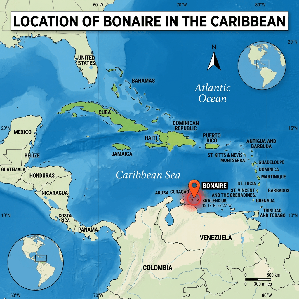 Bonaire op de kaart