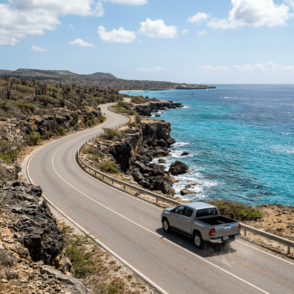 met een huurauto over Bonaire rijden