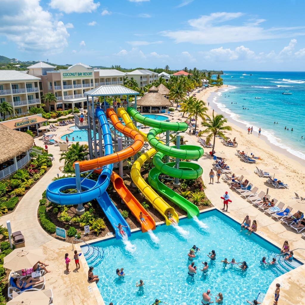 All Inclusive Antillen voor gezinnen, in een all inclusive resort met glijbanen